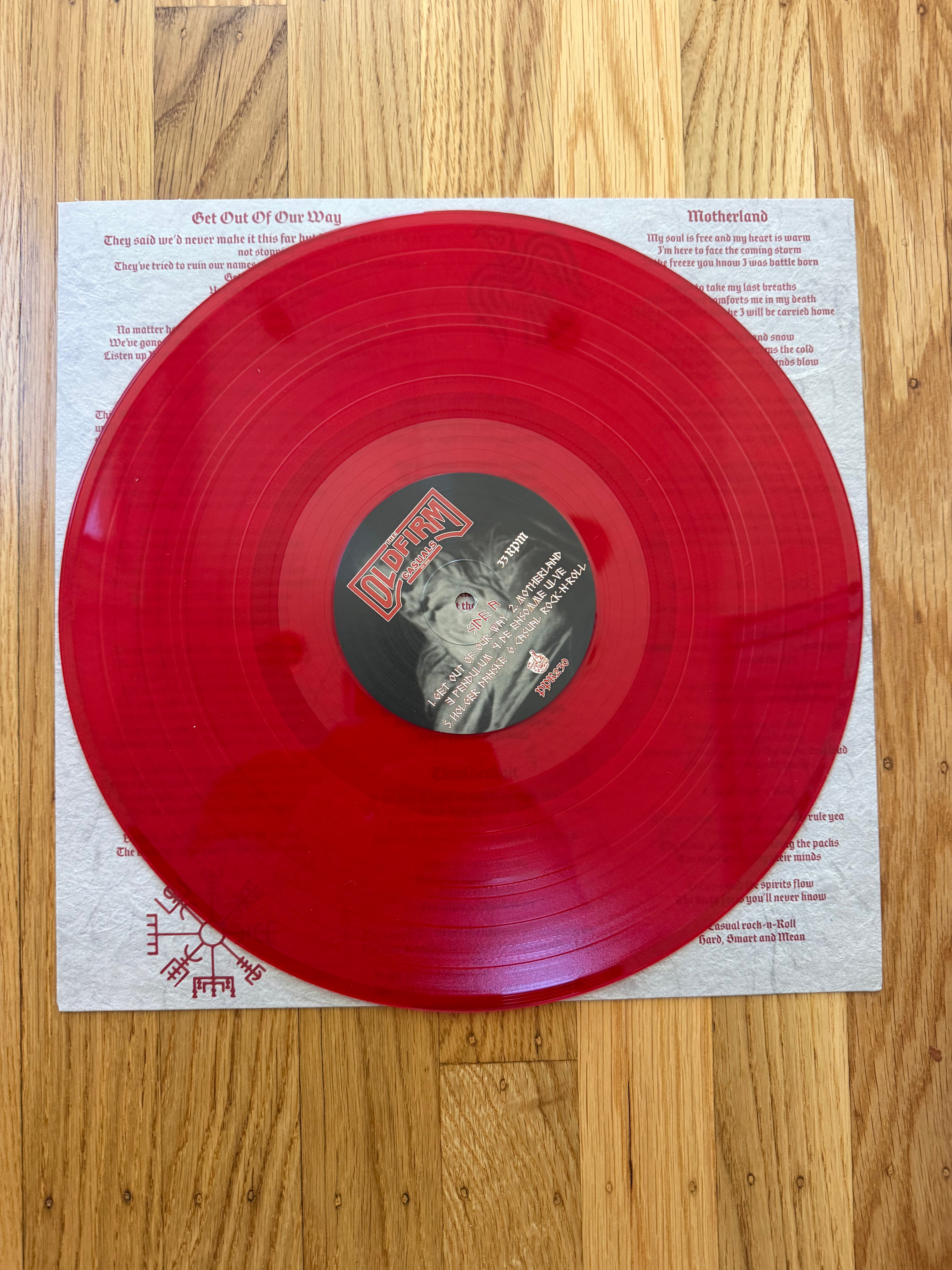 The Old Firm Casuals "Holger Danske" Red Vinyl