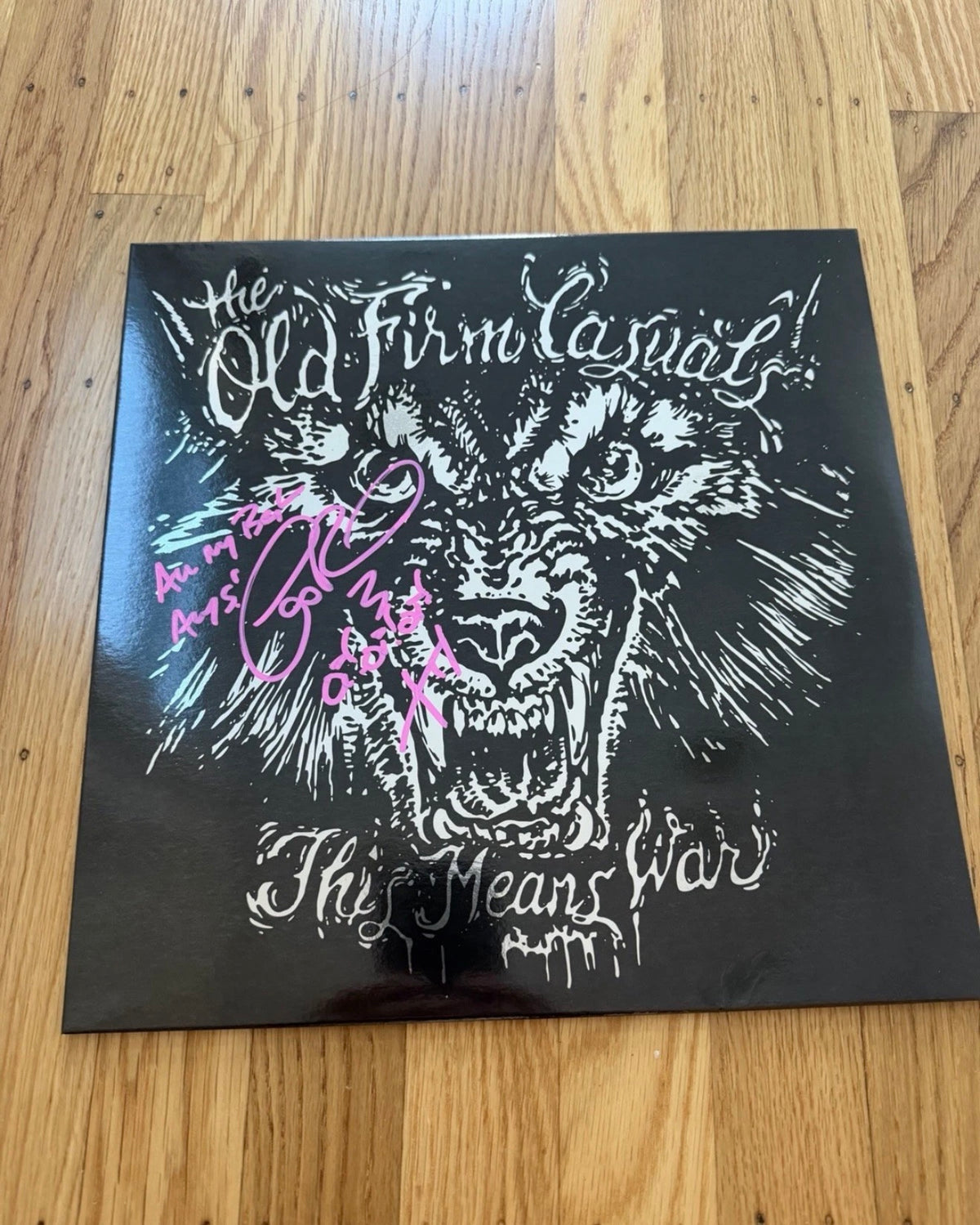 The Old Firm Casuals "This Means War" Wolf Silver Foil Cover